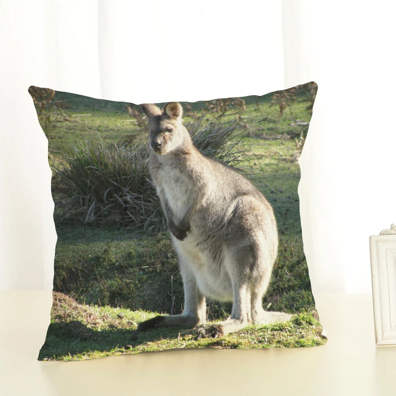 Hello HD кенгуру наволочка из хлопка и льна бросок домашний Свадебный чехол для