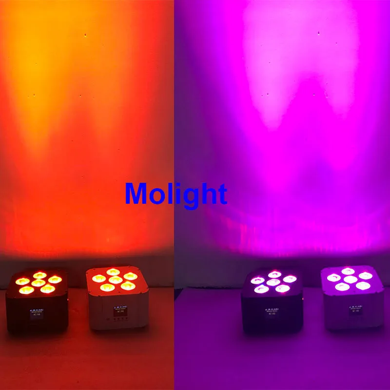 10 шт./Чехол беспроводной Uplighting RGBWA UV 6*18 Вт DJ оборудование на батарейках