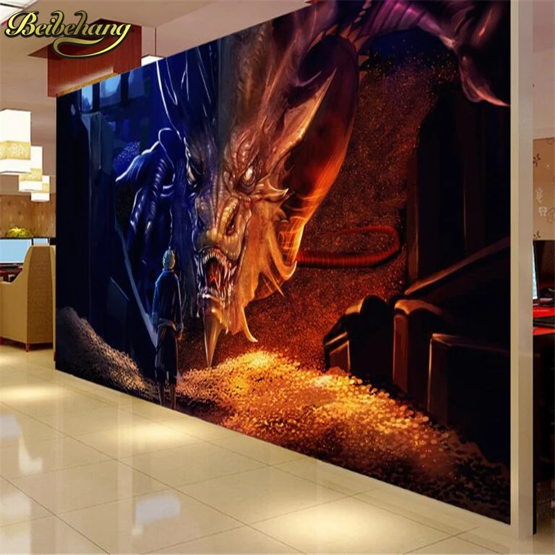 

beibehang Custom photo murals dragon wall paper for living room papel de paede 3D large mural wallpaper background TV flooring