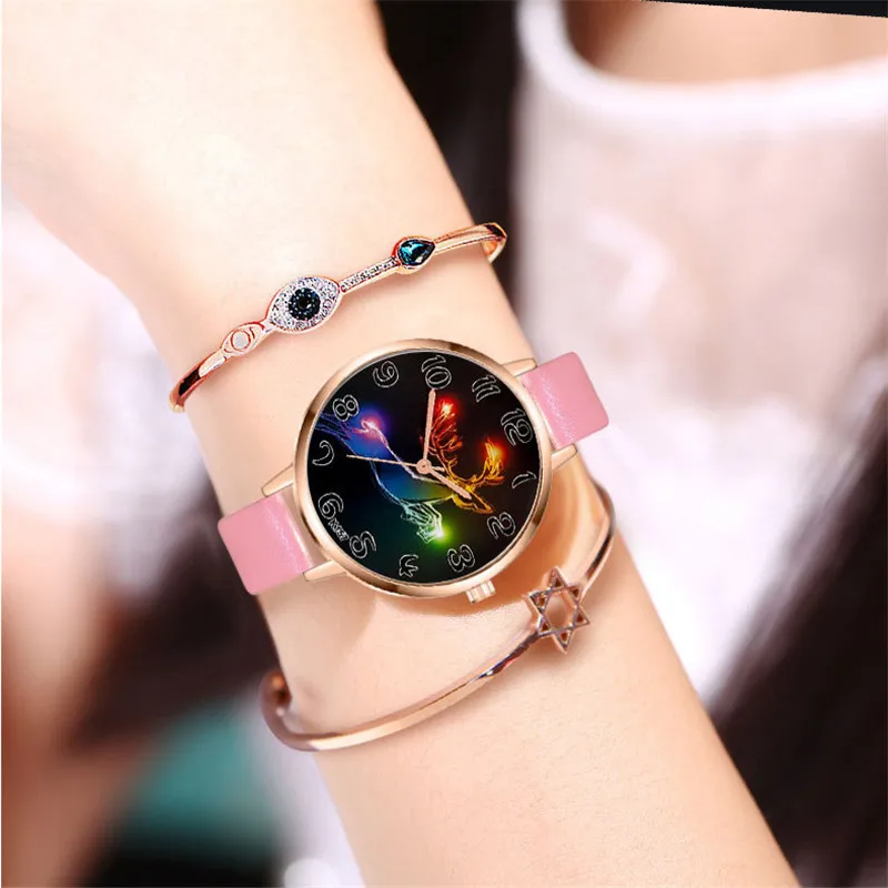 Модный Топ Роскошные Брендовые Часы женские кожаные кварцевые часы Повседневное