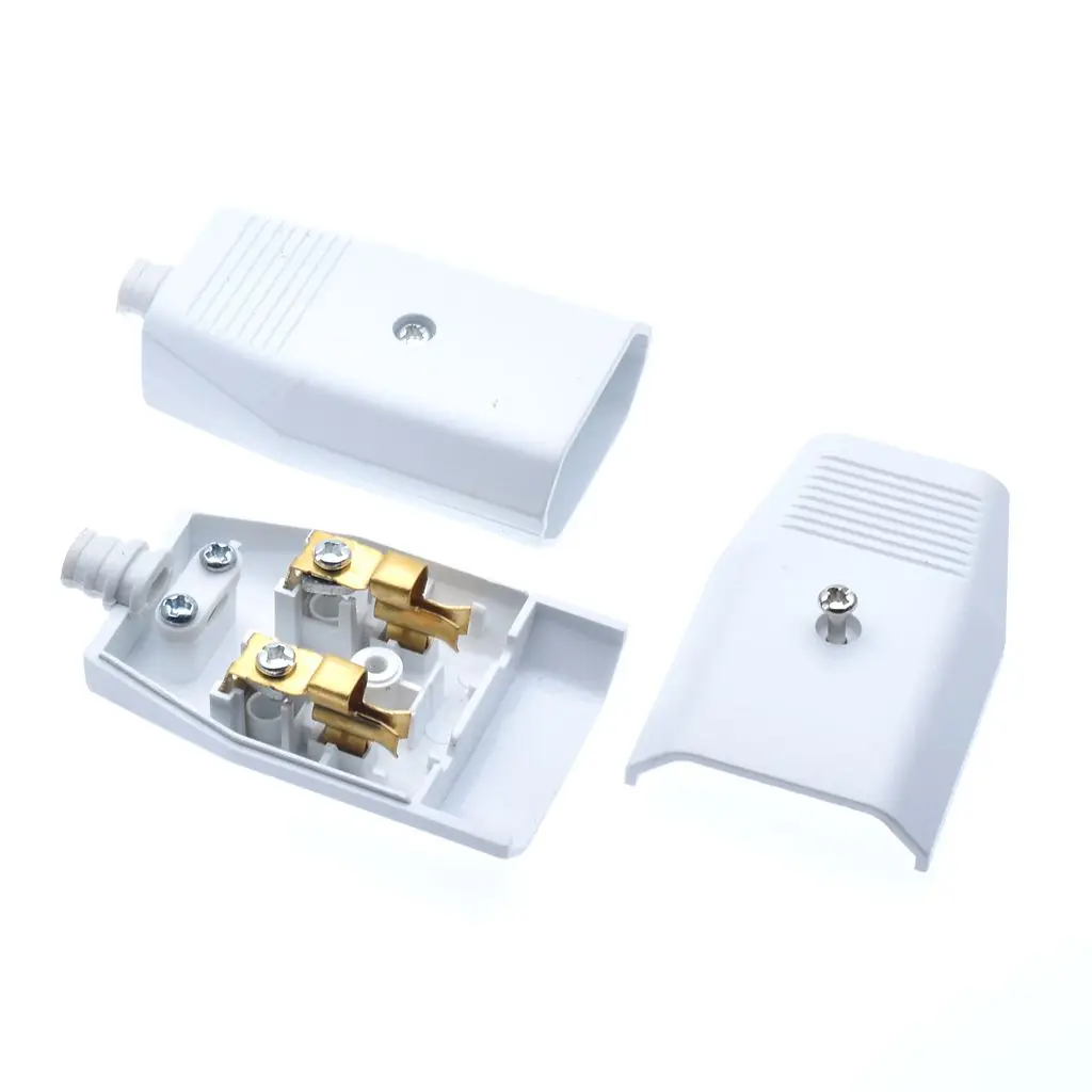 2 шт./лот, европейская, 2 Pin, DIY Rewirable розетка, ЕС, 2 Pin, гнездовая розетка, черный, белый цвет
