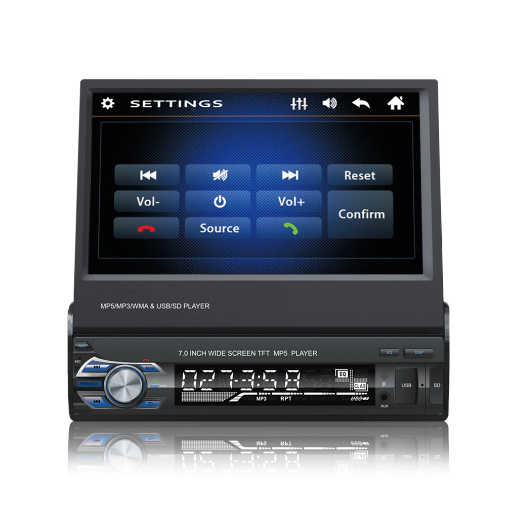 Ритм 12 В стерео 1 дин Авторадио Bluetooth FM радио MP5 аудио плеер телефон USB/TF в тире 1DIN 7