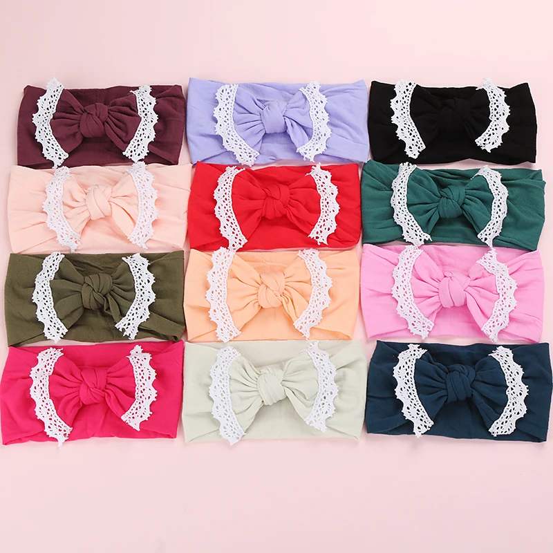1 шт. высококачественные нейлоновые повязки для волос с кружевной отделкой