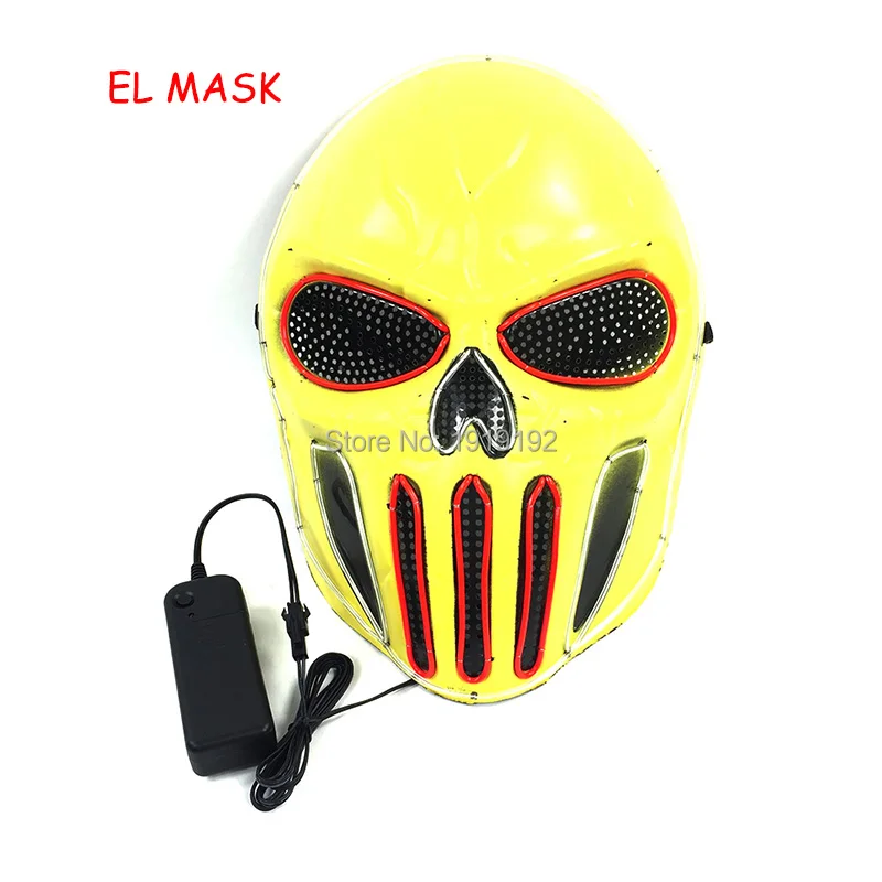 Новый стиль EL мигающие маски для взрослых свечение вечерние реквизит маска с DC 3V