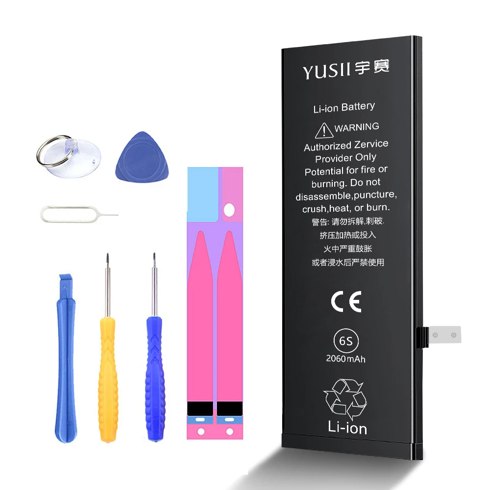 YUSII 6 S батарея для iPhone Bateria 2060 mAh сменные батареи Apple литий ионная полимерная