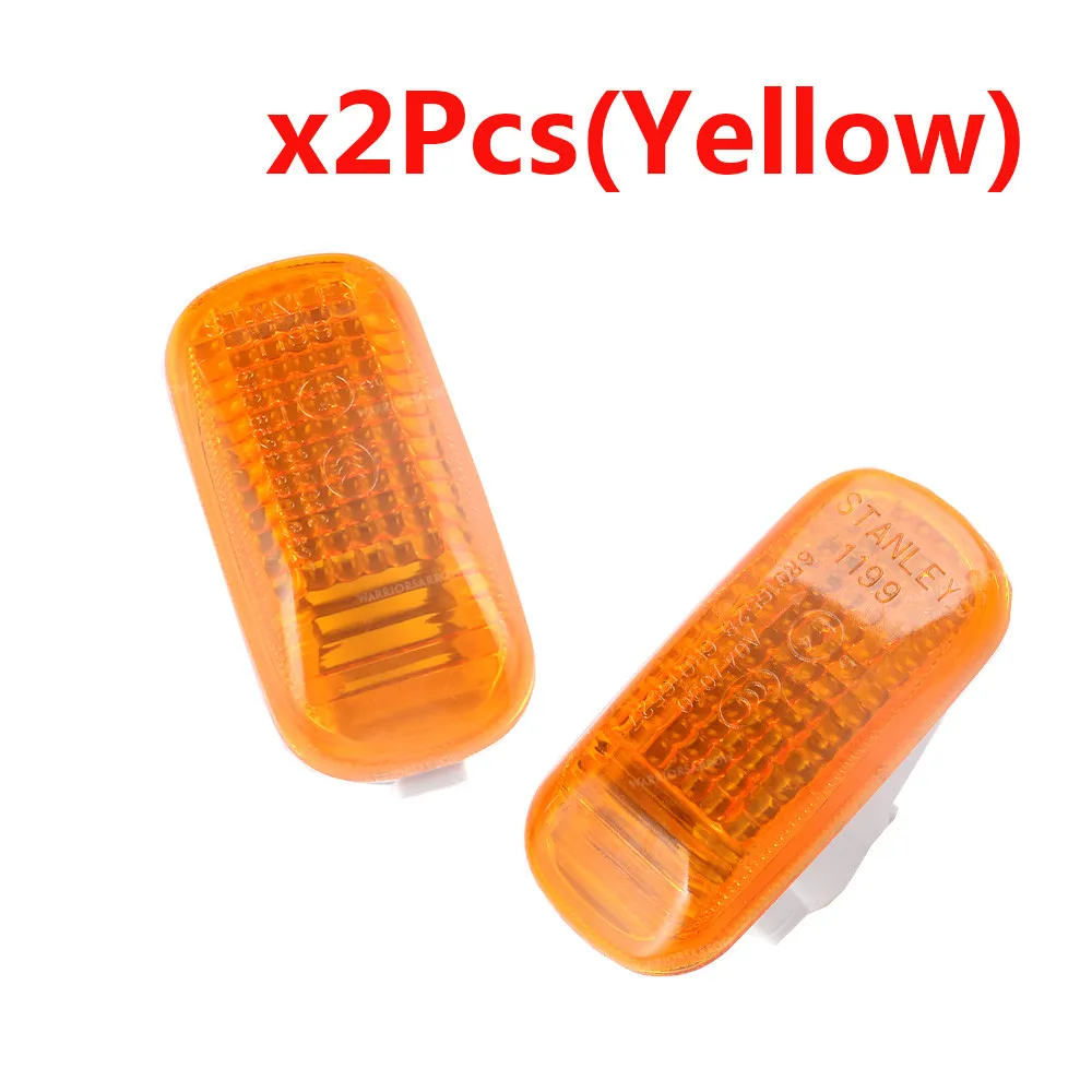 2Pcs(Yellow) Светильник указателя поворота, корпус, крышка крыла, боковая лампа для Honda Civic City Stream Odyssey CR-V FIT JAZZ 34301-S5H-T02 34301-S5A-013 - Испускаемый цвет: 2Pcs(Yellow)