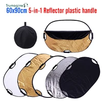 60x90cm24x35 5 in 1 diffuser photography reflector collapsible portable photography light reflector photo studio with handle