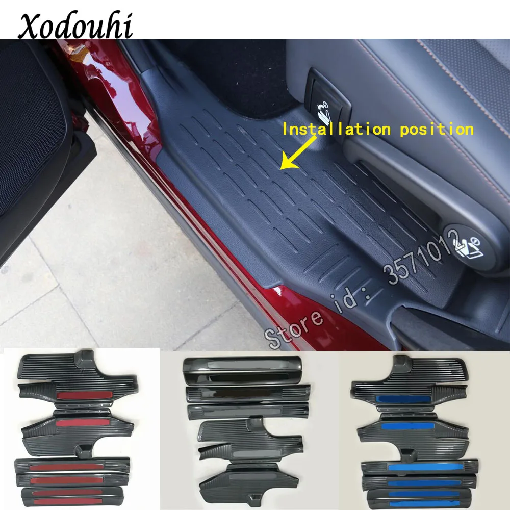 

Car Body Styling Stainless Steel Pedal Door Sill Scuff Plate Cover Inner Built Threshold For Toyota Highlander 2018 2019 2020