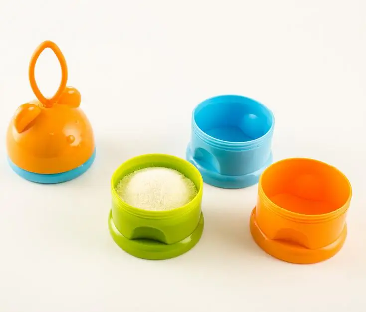 

Baby necessary useful detachable cartoon animal moistureproof feeding-bottle three layers milk box bottles
