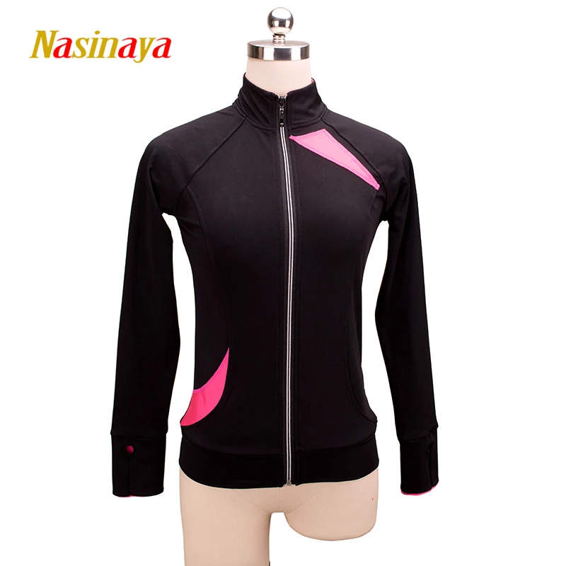 Customized Figure Skating Jacket Zippered Tops for Girl Women Training Competition Patinaje Ice Skating Warm Fleece Gymnastic 14