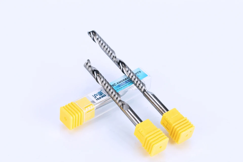 HUHAO 1PC 6mm one Flute Spiral Cutter router bit CNC end mill For MDF carbide milling cutter tugster steel router bits for wood