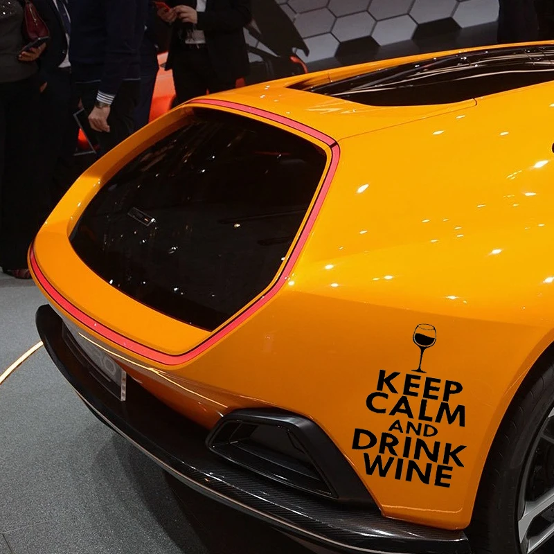 

Новый стиль, автомобильный Стайлинг для Keep Calm & Drink, Виниловая наклейка для вина, автомобильные наклейки и переводки, украшение для мотоцикла Jdm