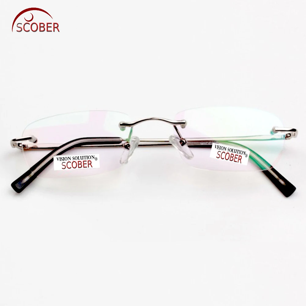 

= Scober Rimless High Quality Business Commercial With Box Anti-reflection Coated Reading Glasses +1 +1.5 +2 +2.5 +3 +3.5+4