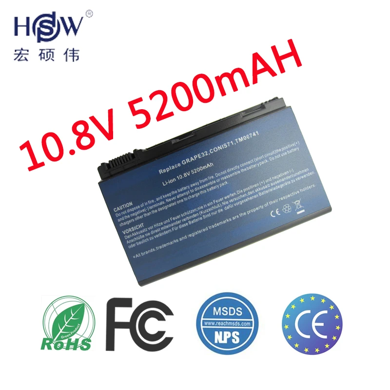 HSW ноутбук батарея для acer Extensa 5210 5420 г 5620 7220 7620Z ноутбук батарея 5230 5230 5620Z 5630 7620 5220 5420 батарея