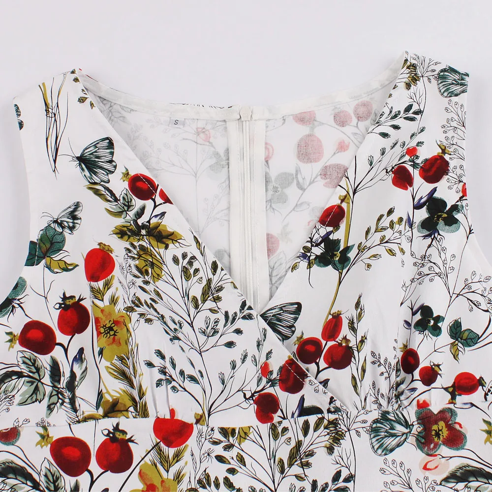 Женское ретро платье в английском стиле с v образным вырезом без рукавов