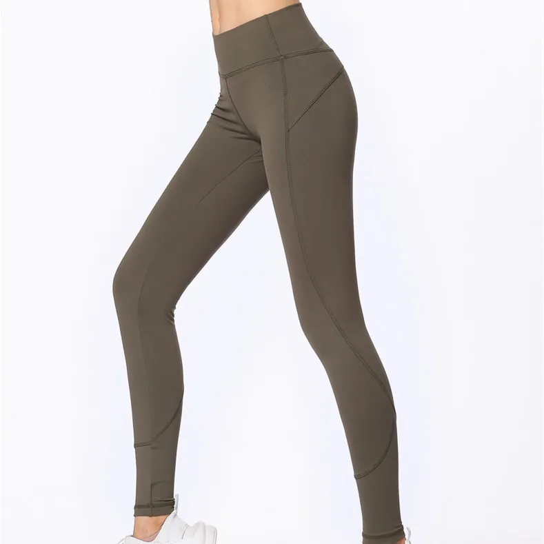

New solid color yoga pants running fitness pants women high waist hip yoga fitness pants women
