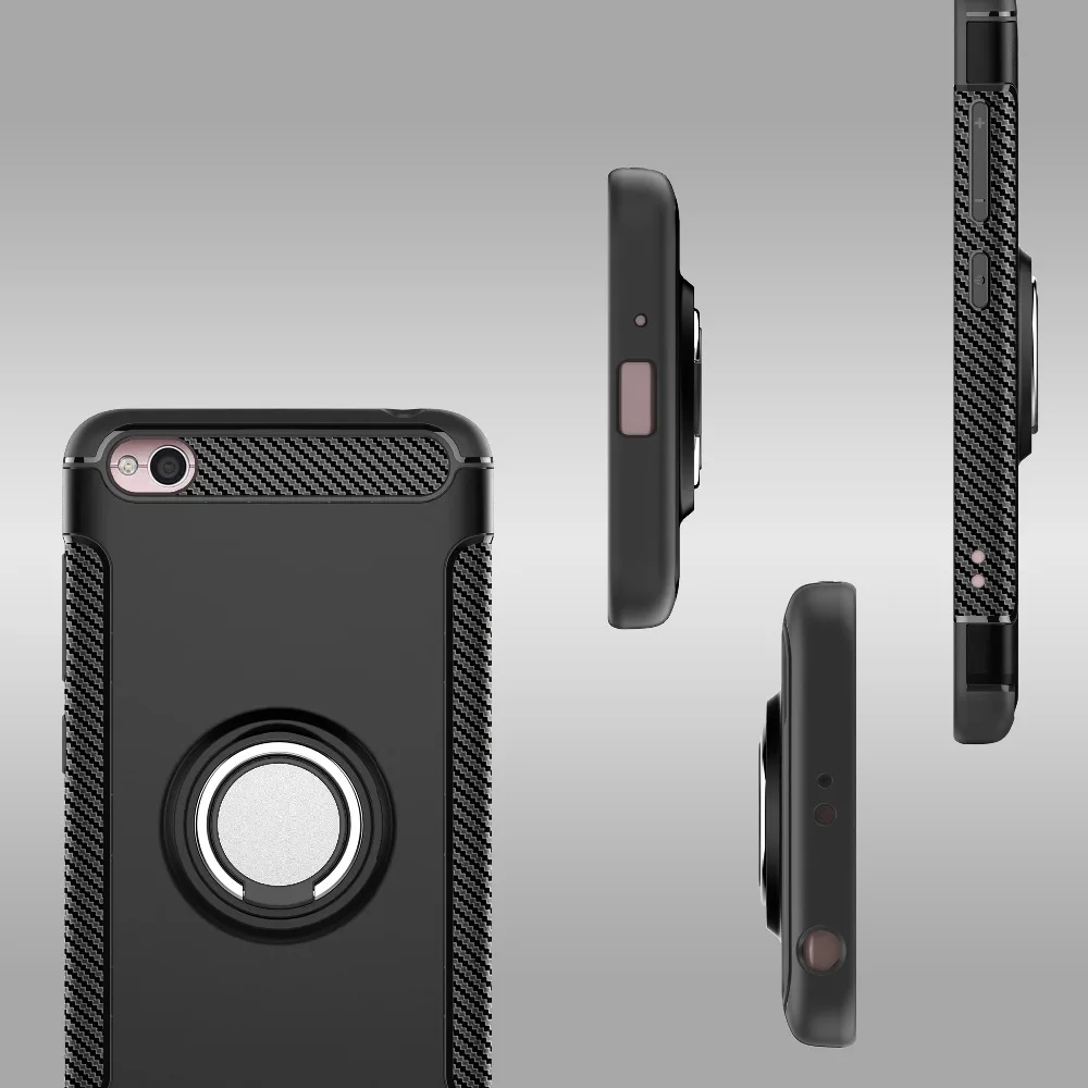 Luxury Ring Case For Xiaomi Redmi 4X Cover Coque 4x 32gb Hard Plastic Magnetic Pro |