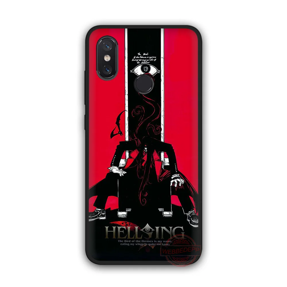 WEBBEDEPP аниме Hellsing Alucard вентилятор ТПУ чехол для телефона Xiaomi Mi 6 8 A2 Lite A1 F1 9 MAX 3 SE |