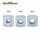 50 шт.лот T скользящая гайка стопорные гайки M3 M4 M5 для 2020 алюминиевый профиль слот 6 коннектор алюминиевый аксессуар