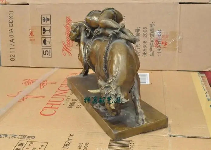 11 &quotЗападная бронзовая медная художественная статуя Belle Binding cattle bull OX Decor