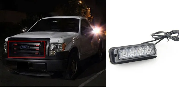 2X4LED 4 ватт Мини компактная сторона или Передняя Задняя поверхность крепление