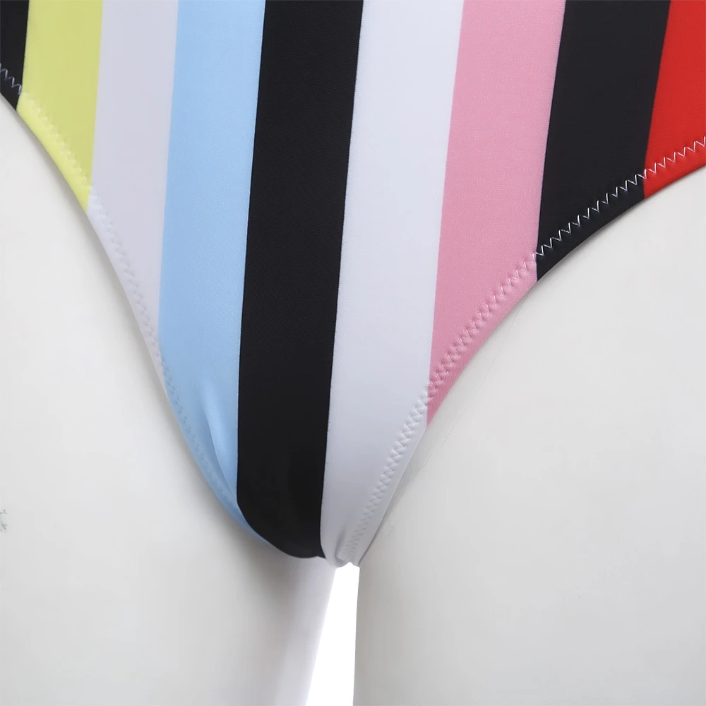 Женский цельный купальник Цветной монокини пуш-ап пикантный для плавания