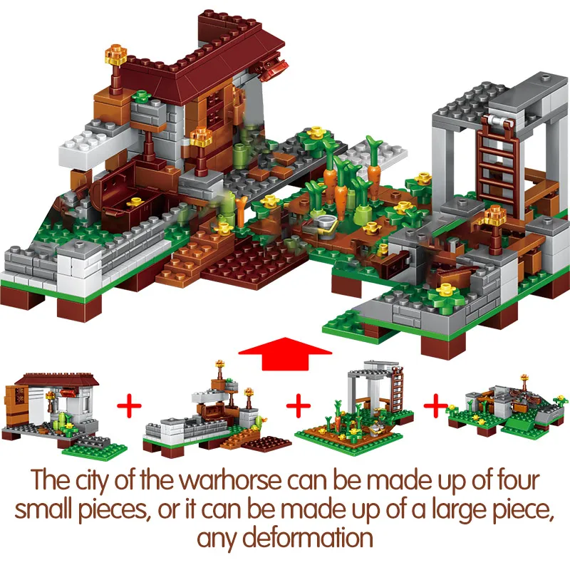 

2019 900pcs Building Blocks Sets Village The Tree House Kits Educational Bricks Toys For Kids Boys