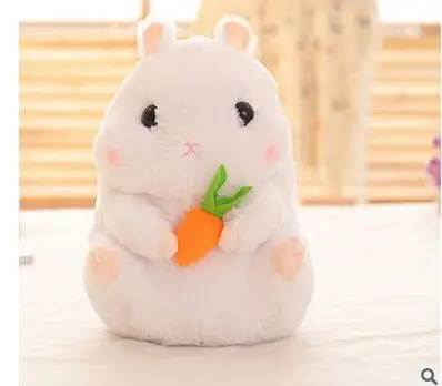 

about 35cm cartoon white hamster plush toy hug carrot,soft doll birthday gift b1342