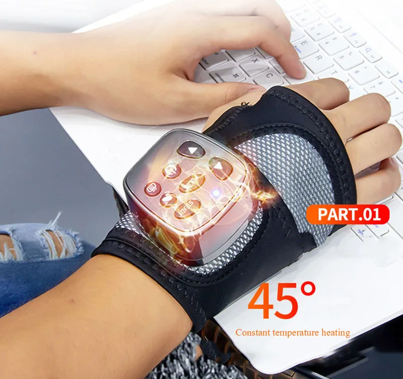

High Quality Heat Massage Wrist Therapy Instrument Relieve Hand Fatigue Nursing Vibration Health Wrist Massage Belt BRUSH