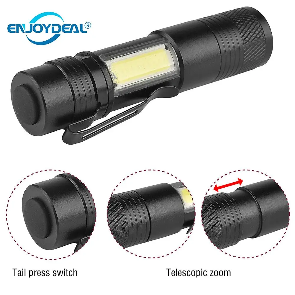 

Водонепроницаемый уличный мини светодиоды, фонарик Q5 COB, рабочий свет, 4 режима, фонарь, фонарь, 14500 / AA аккумулятор, походный, для кемпинга