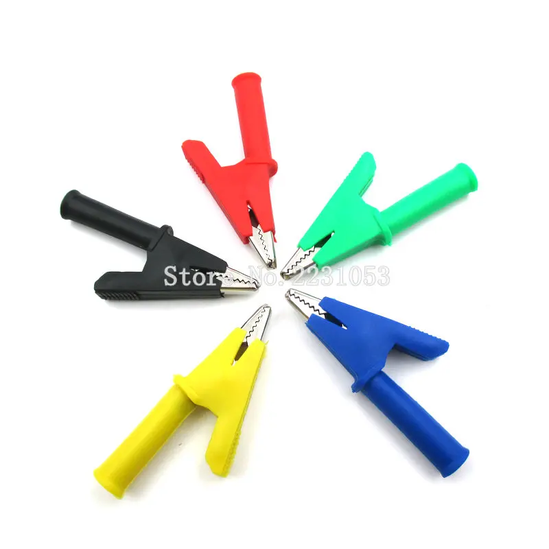 10 шт./Лот изолированные зажимы типа крокодил с разъемом 4 мм|clip line|wire bag clipswire wall clips