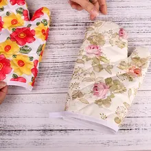 NORBI кухонная печь хлопковые рукавицы пары утолщенные Нескользящие перчатки высокотемпературные перчатки утолщенные микроволновые изоляционные перчатки