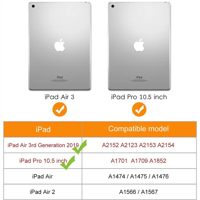 Тонкий кожаный чехол для iPad Pro 10 5 с держателем карандашей Air 3 2019/ 2017 2015 Чехол +