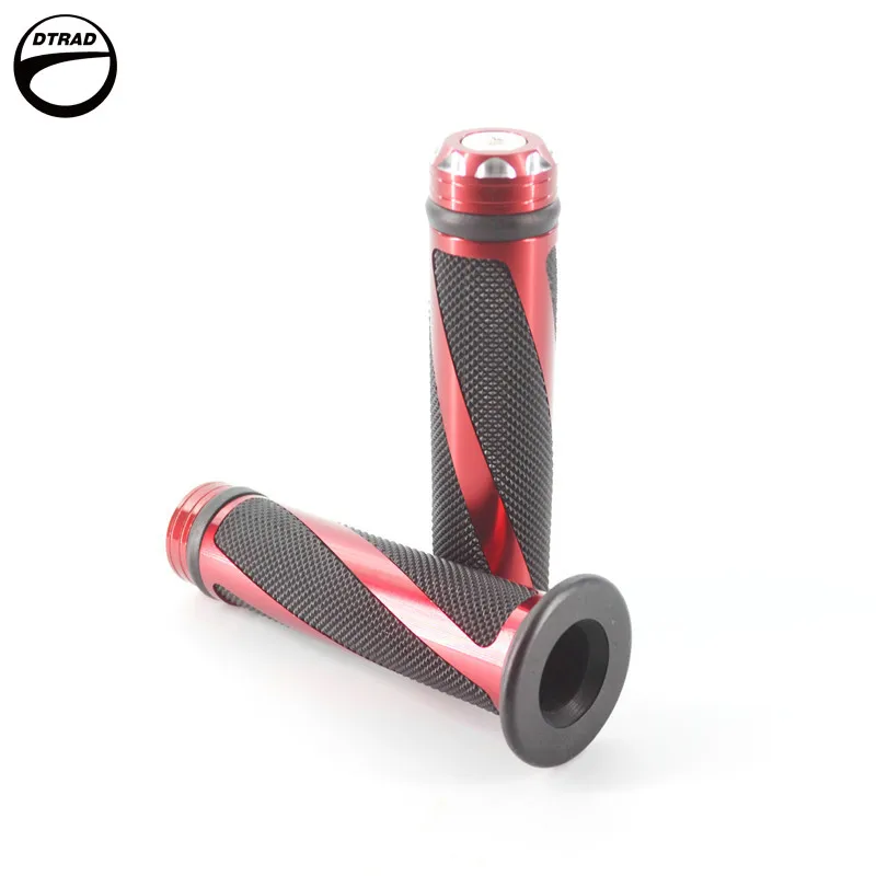 Universal 7/8" 22mm Motorcycle Handlebar Grips motocross CNC Aluminum& Rubber GEL Handle Bar Grips