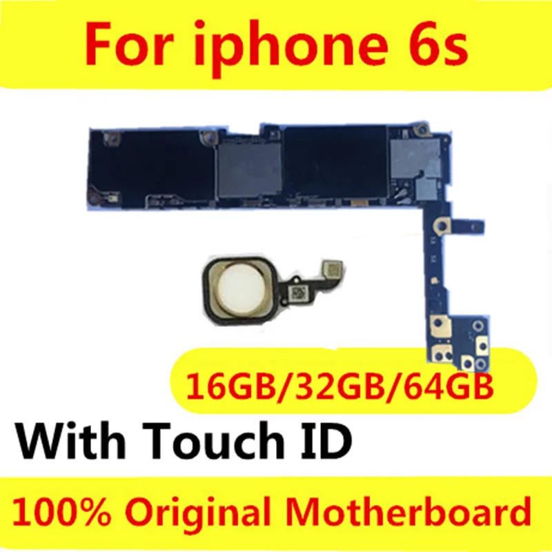 Полная разблокированная материнская плата для iphone 6 S с/без сенсорного ID