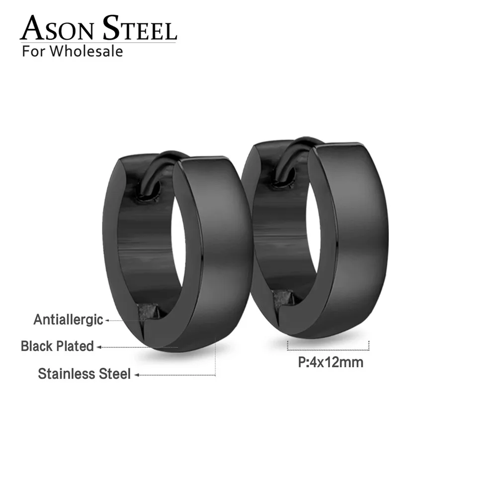 Женские серьги-кольца ASON steel серьги из нержавеющей стали золотого/серебряного