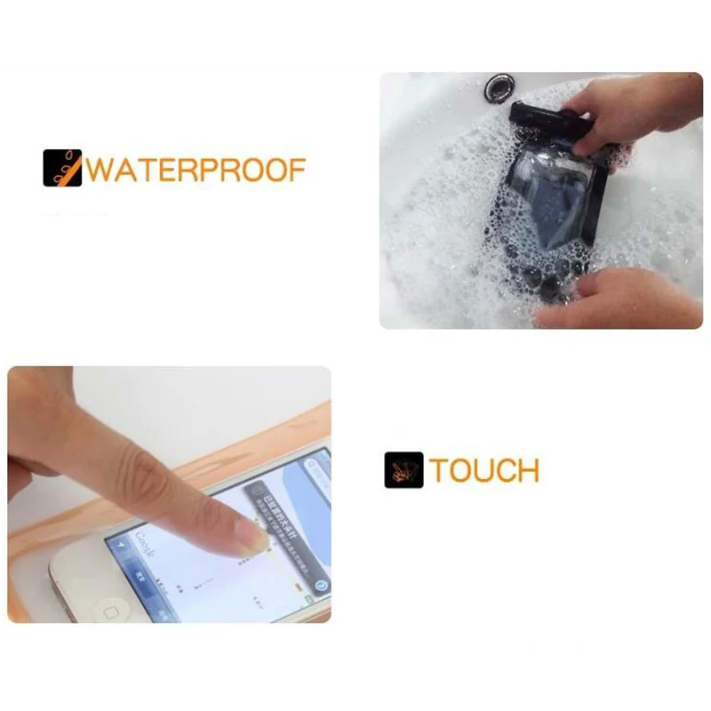 100% Sealed Waterproof Durable Water Proof Bag Underwater Back Cover Case for IPhone Touch Pouch Samsung Galaxy HTC | Мобильные