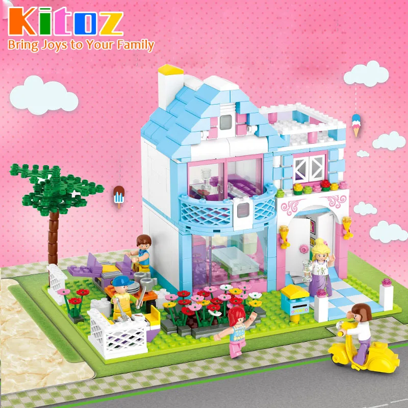 Миниатюрный Кукольный домик Kitoz коробка для комнаты домашняя вилла садовая