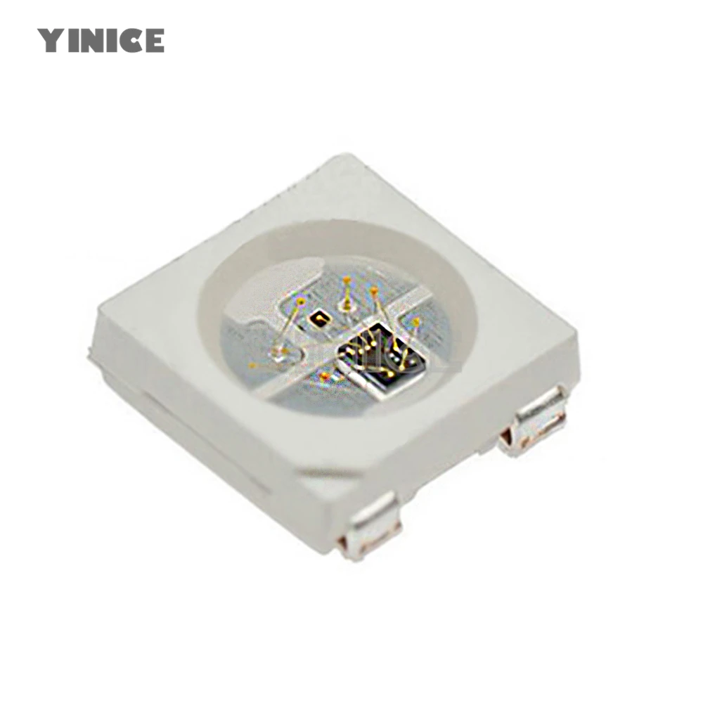 WS2812B светодиодный чип 10~ 1000 шт. 5050 RGB SMD черный/белый вариант WS2812 индивидуально адресуемых цифровой 5V для светодиодный полосы