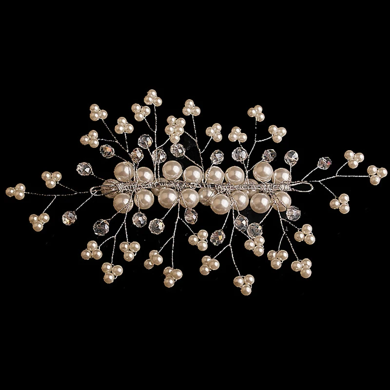 Bridal Pearl Headbands Wedding Hair Flower Decorations Women Crystal Hairband Party Prom Jewelry Accessories ML127 | Украшения и
