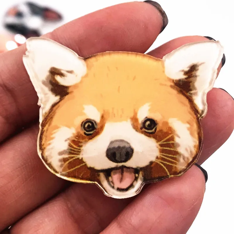 1Pcs Animal Dog Panda Cartoon Pins and Brooches for Women Men Lapel Pin Backpack Bags Badges Kids Gifts Custom Button Badges