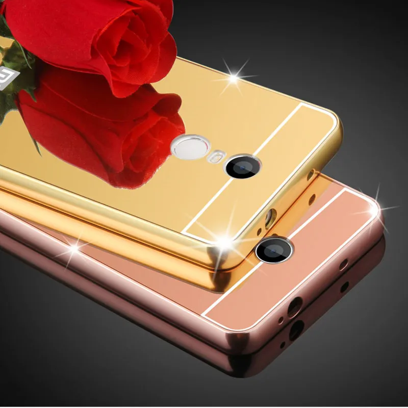 Xinchentech For Xiaomi Redmi Note 4X Case Luxury Mirror Metal+Acrylic Hard Back Cover Accessory Funda Note4X Pro Prime |