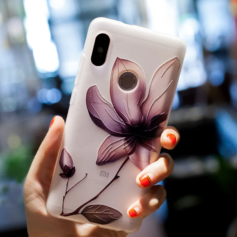 Case For Xiaomi Redmi 4X 4A Note 5A Luxury Flower 5X Mi A1 Soft TPU Relief Back Cover Transparent |