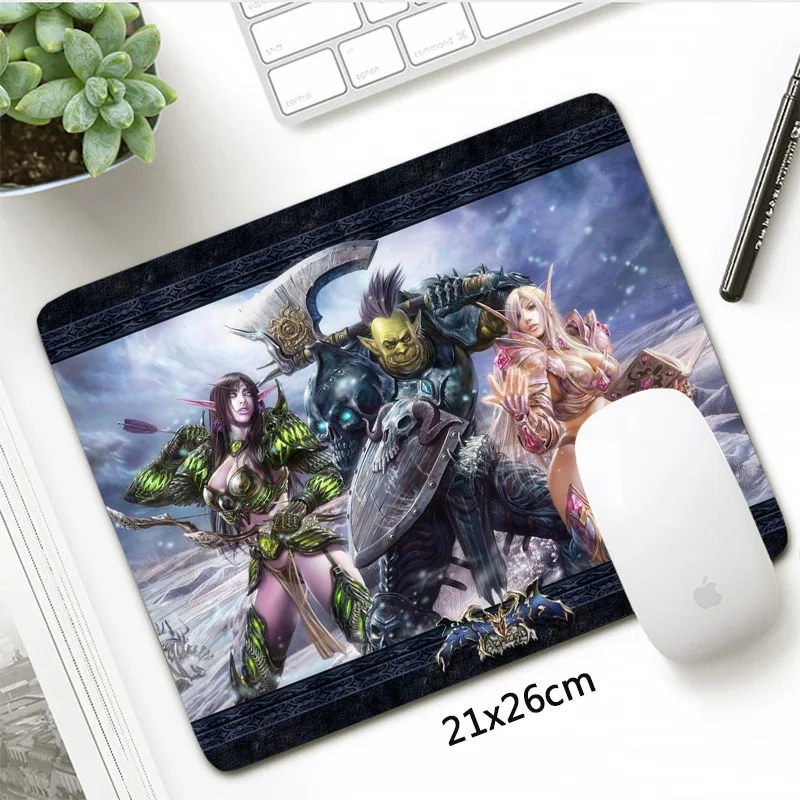 

21x26cm Gaming Mousepad Hearthstone Heroes Of Warcraft Small Size Non-Skid Speed Gamer Locking Edge Mouse pad For Office mat