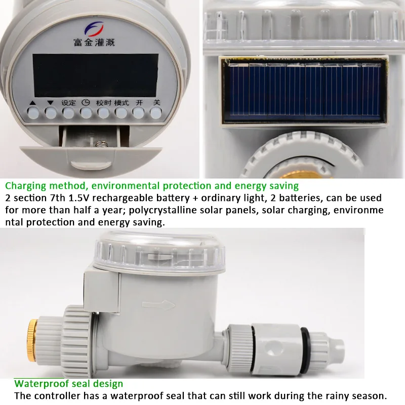 Watering Timer Solar Power Automatic Irrigation Programmable Hose Timers System for Greenhouse Plant | Дом и сад