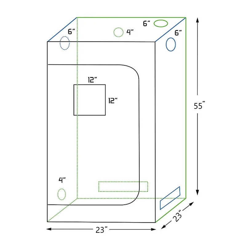 Растительный тент 600D растительный тент Крытый Grow box 60*60*140 см помещение для роста гидропоники теплицы растительный осветительный тент