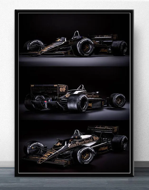 Постер и принты Горячие Ayrton Senna F1 формула чемпион мира стены искусства холст картина Современная для декора дома комнаты - Цвет: Темно-серый