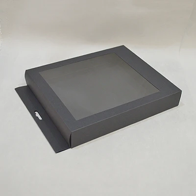 black color 10 шт. 20 шт. Подарочная коробка для ювелирных изделий, несколько размеров, Подарочная коробка Diy с окном, черно-белые подарочные упаковочные коробки, коричневые крафт-коробки - Цвет: black color