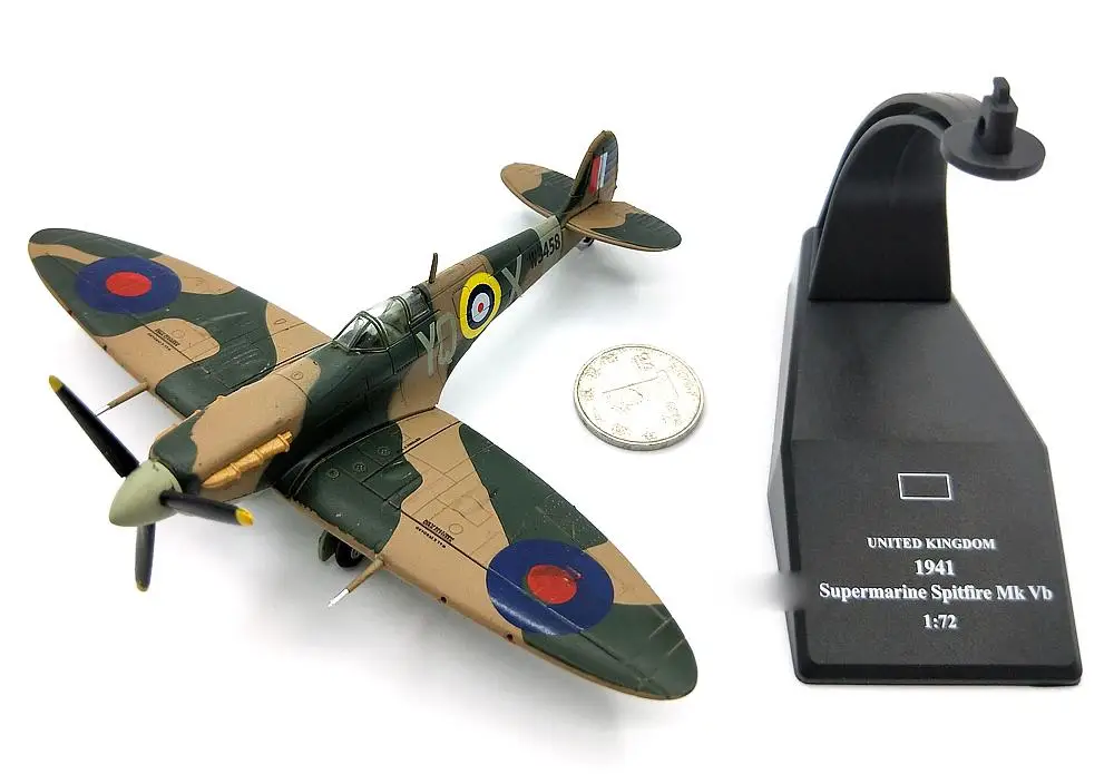 WWII UK 1941 Supermarine Spitfire Mk Vb 1/72 модель самолета для литья под давлением |