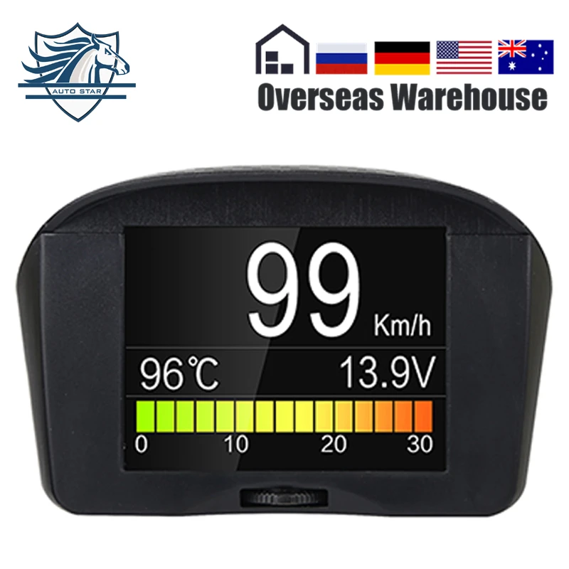 AUTOOL X50 плюс OBD HUD Дисплей автомобиля OBD2 II метр датчик темп напряжение скорость